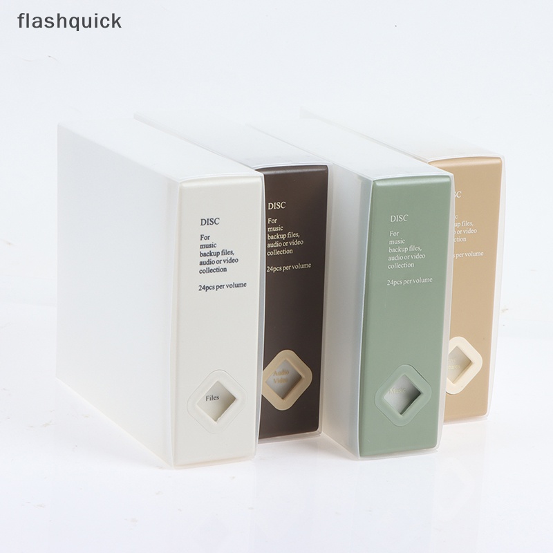 flashquick-24-แผ่น-ซีดีดีดีวีดี-ออแกไนเซอร์-ที่ใส่เคส-อัลบั้มแข็ง-ความจุ-แบบพกพา-ดี