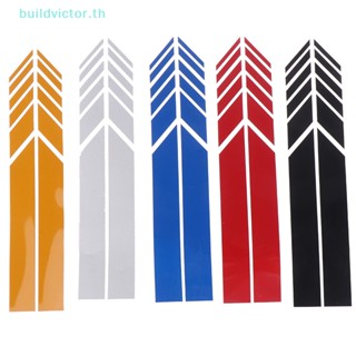 Buildvictor สติกเกอร์ติดกระจกมองหลังรถยนต์ ลายทาง 2 ชิ้น