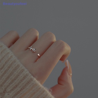 [Beautyoufeel] แหวนหมั้น รูปดอกกุหลาบ สไตล์วินเทจ เครื่องประดับ สําหรับผู้หญิง