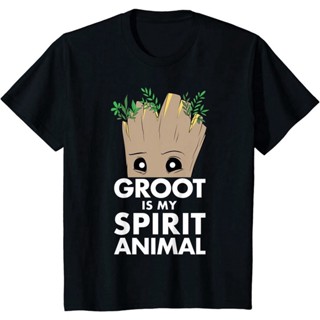 [S-5XL] เสื้อยืดผ้าฝ้ายพรีเมี่ยม เสื้อยืด พิมพ์ลาย Marvel Guardians Of The Galaxy Groot Is My Spirit สําหรับผู้ชาย_09