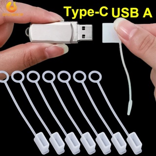 หัวปลั๊กซิลิโคนใส ป้องกันฝุ่น สําหรับสายชาร์จ USB Type-c