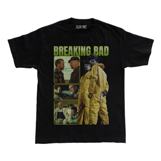 QZT-shirt  เสื้อยืด พิมพ์ลาย Breaking Bad Heisenberg TV Series สไตล์วินเทจ ขนาดใหญ่S-5XL