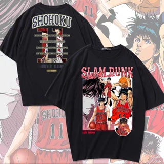 sadas เสื้อยืดพิมพ์ลายแฟชั่นราคาต่ำสุด!![hot]✻▲Slam Dunk เสื้อยืดผู้ชายแขนสั้นเสื้อบาสเก็ตบอลกีฬา Sakuragi Hanado อะนิเ