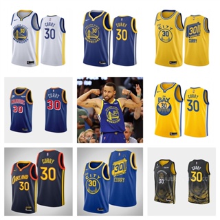 Golden State Warriors Jersey #30 Stephen Curry เสื้อบาสเก็ตบอลสีดำของผู้ชายสั้น -เสื้อยืดกีฬา