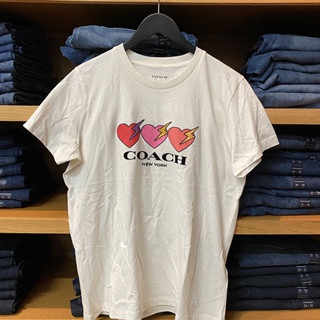 Coach เสื้อยืดลําลอง แขนสั้น สําหรับผู้หญิง_02