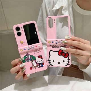 3in1 เคสโทรศัพท์มือถือ PC แข็ง กันกระแทก ลายการ์ตูนเฮลโลคิตตี้น่ารัก สําหรับ Oppo Find N2