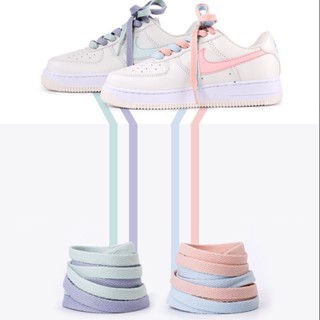 เหมาะสำหรับ AJ1เยลลี่สี่สี เชือกผูกรองเท้าดั้งเดิมของเป็ดแมนดาริน  AF เชือกรองเท้าสีแอร์ฟอร์ซวัน  รองเท้าสีขาวสำหรับผู้ช