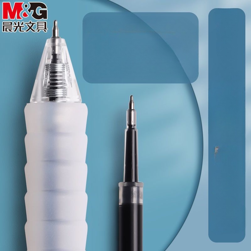 m-amp-g-j0601-ปากกาเจล-แบบกด-แห้งเร็ว-0-5-มม-สีดํา-12-ชิ้น