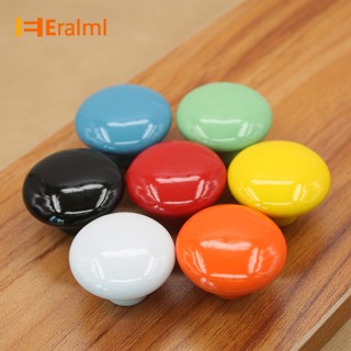 Eralml ลูกบิดเฟอร์นิเจอร์ เซรามิค ทรงกลม สีแคนดี้ สําหรับตู้เสื้อผ้า ลิ้นชัก ตู้เสื้อผ้า