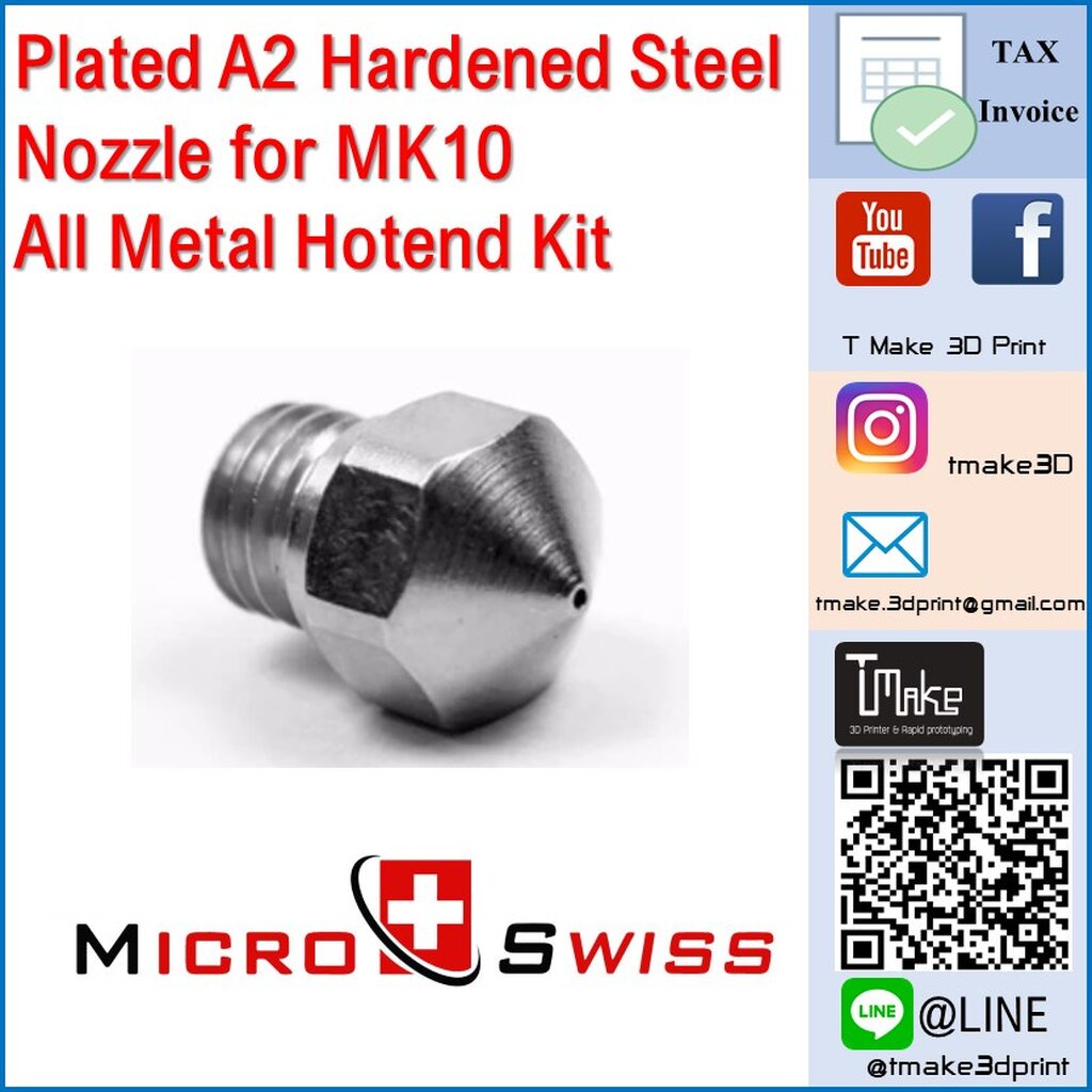 Cht Nozzle Micro Swiss MK10 All Metal Hotend Kit .6mm Nozzle