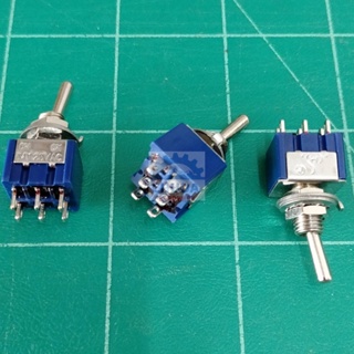 สวิทช์ โยก สลับ Miniature Toggle Switch 6 ขา 6P 6A 125V MTS-202 MTS-203 #MTS 6P (1 ตัว)