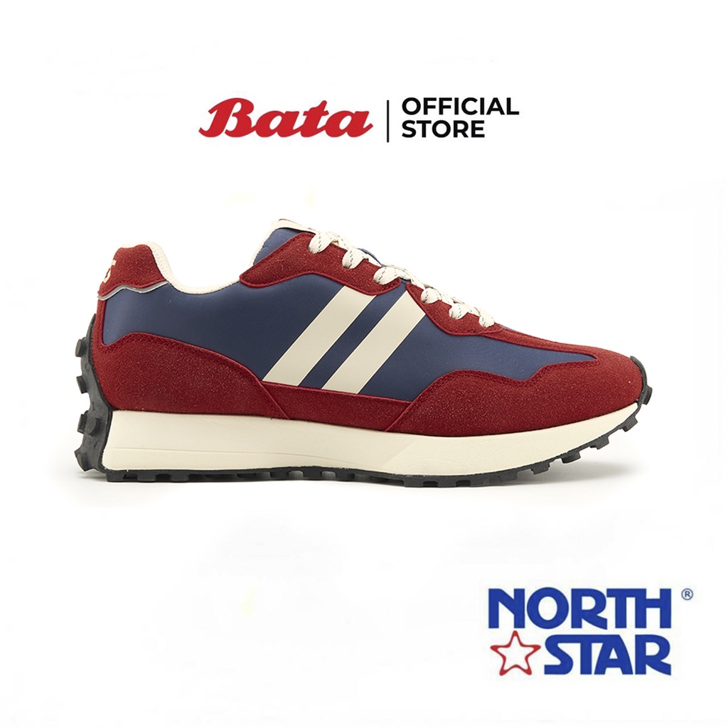 bata-บาจา-ยี่ห้อ-north-star-รองเท้าผ้าใบแบบผูกเชือก-รองเท้าผ้าใบแฟชั่น-สนีกเกอร์-สำหรับผู้ชาย-สีแดง-8205051
