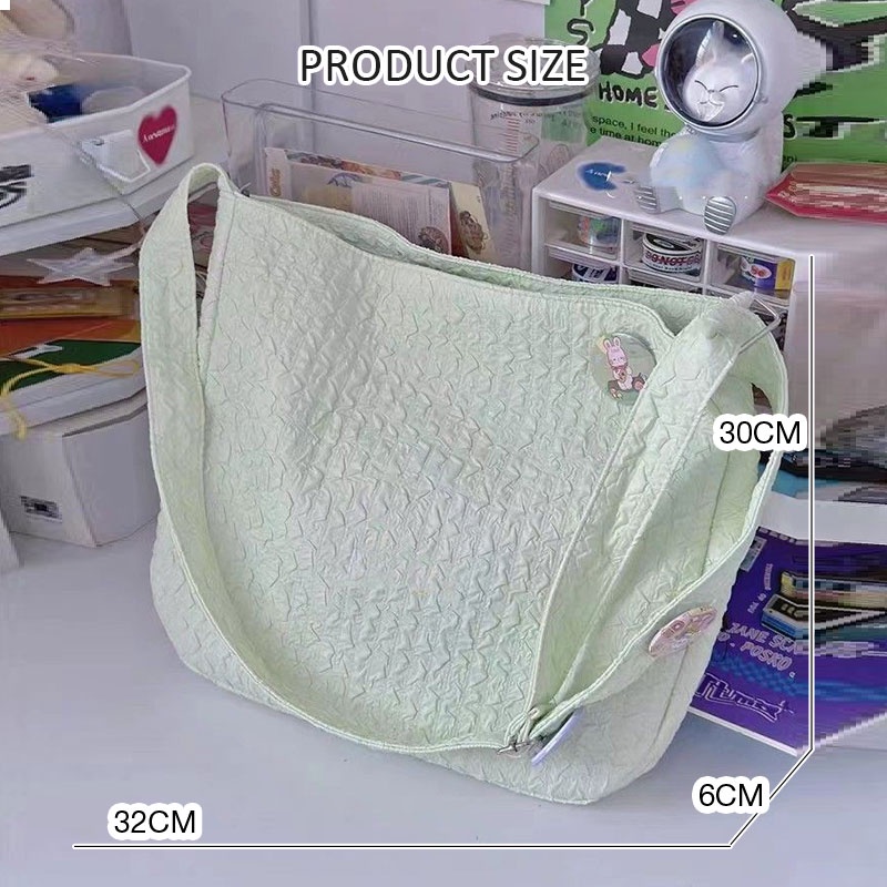 taidu-กระเป๋าโท้ทแมสเซนเจอร์จับจีบสไตล์ญี่ปุ่น-กระเป๋าสะพายข้าง-ความจุสูง-แมตช์แบบสบาย-ๆ