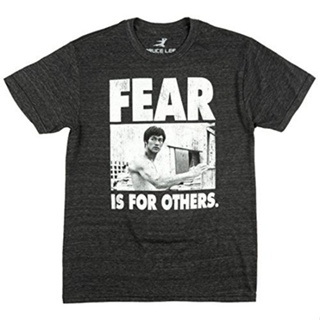 ใหม่【diy Men T Shirt 】เสื้อยืด พิมพ์ลายกราฟฟิค Bruce Lee Fear Is For Others สําหรับผู้ชาย 236665