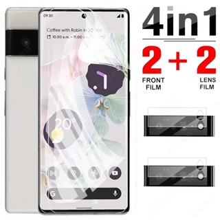 4in1 For Google Pixel 6a 6 7A 8 7 Pro Full Cover Hydrogel Film Screen Protector Protective Films lens film