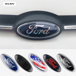 Klnu สติกเกอร์โลโก้รถยนต์ ด้านหน้า และด้านหลัง 17.5*7 ซม. หรือ 22.7*9 ซม. สําหรับ Ford Mondeo Fiesta F150 F250 Exploror