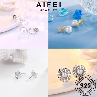 AIFEI JEWELRY ต่างหู เครื่องประดับ หนีบ ผู้หญิง ไข่มุก Silver ต้นฉบับ เครื่องประดับ ตุ้มหู แฟชั่นพู่ แฟชั่น เงิน เกาหลี ห่วง แท้ 925 M034