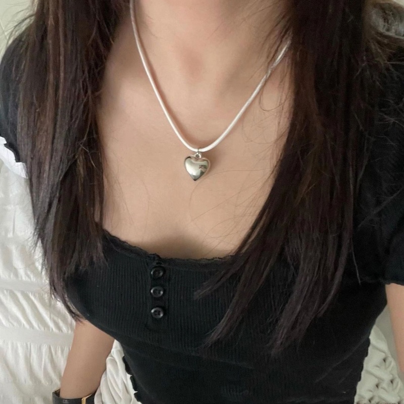 สร้อยคอ-สายโซ่-จี้รูปหัวใจ-สีบูม-สําหรับผู้หญิง