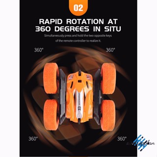 Aird รถผาดโผนบังคับ หมุนได้ 360 องศา 2.4ghz พร้อมรีโมตคอนโทรล สองด้าน สําหรับเด็ก