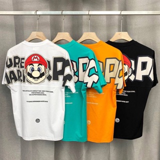 ✦พร้อมส่ง✦ เสื้อยืดแขนสั้นลําลอง พิมพ์ลาย Super Mario แฟชั่นฤดูร้อน สําหรับผู้ชาย และนักเรียน