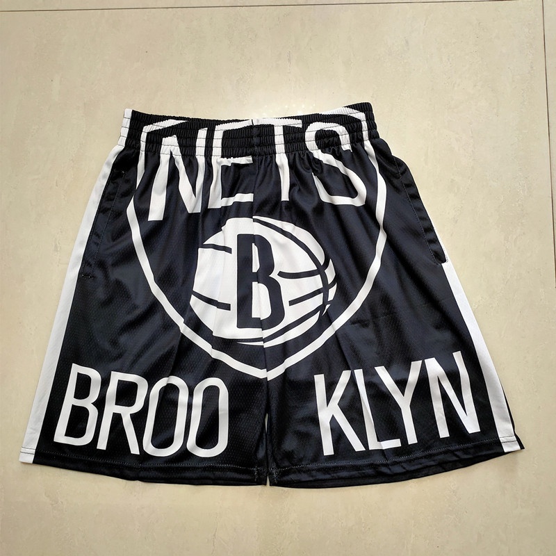 brooklyn-nets-กางเกงขาสั้นกีฬาคลาสสิกกีฬากางเกงขาสั้นกีฬา