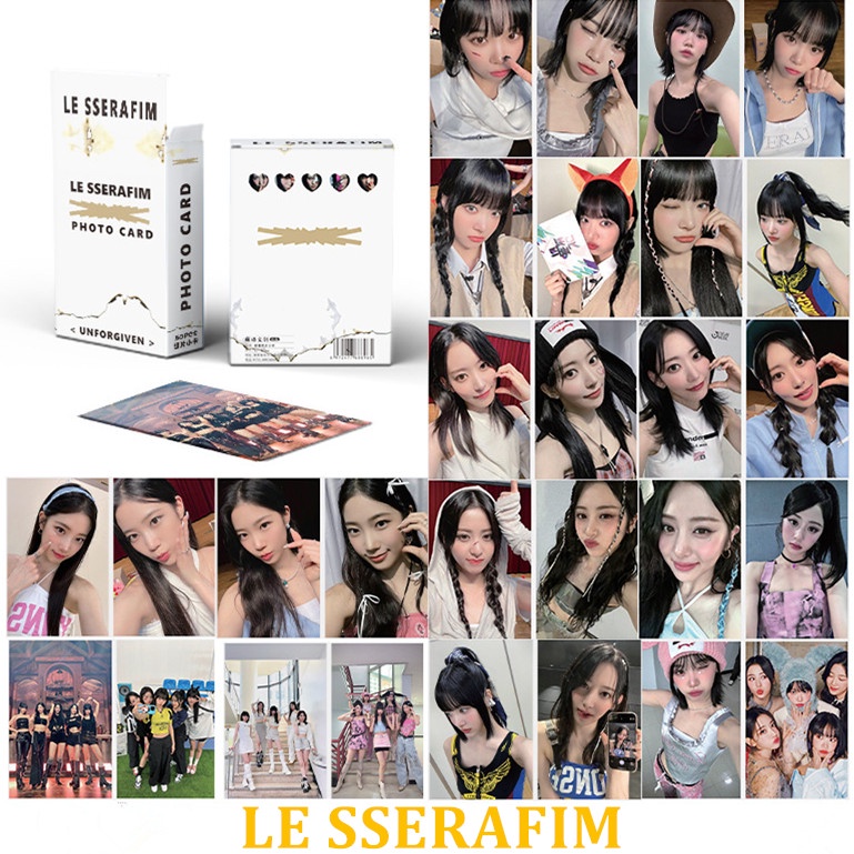 โปสการ์ดอัลบั้มรูปภาพ-le-sserafim-lomo-cards-lesserafim-kpop-จํานวน-50-ชิ้น-ต่อกล่อง