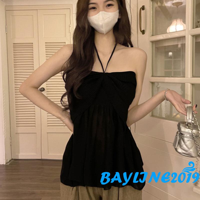 bay-เสื้อสายเดี่ยวแขนกุด-ทรงหลวม-สีพื้น-แฟชั่นฤดูร้อน-สําหรับผู้หญิง