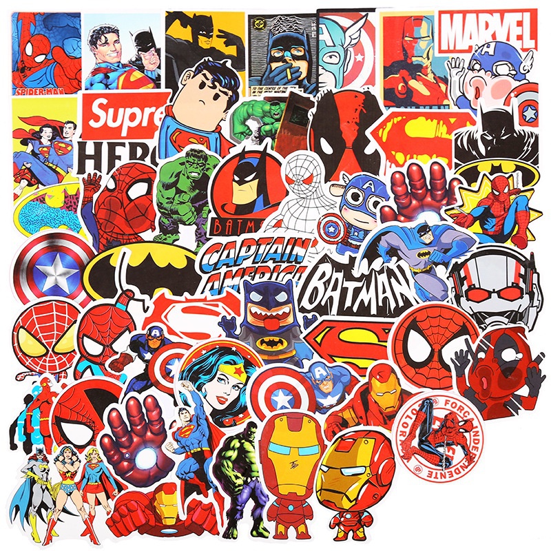 50-ชิ้น-สติ๊กเกอร์-marvel-avenger-super-hero-batman-sticker-diy-คอมพิวเตอร์-กระเป๋าเดินทาง-ของเล่นเด็ก
