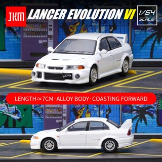 Jkm1/64 โมเดลรถยนต์ Mitsubishi Lancer EVO 6 JDM อัลลอย ของเล่นสําหรับเด็กผู้ชาย ของขวัญวันเกิด รถของเล่น คอลเลกชัน