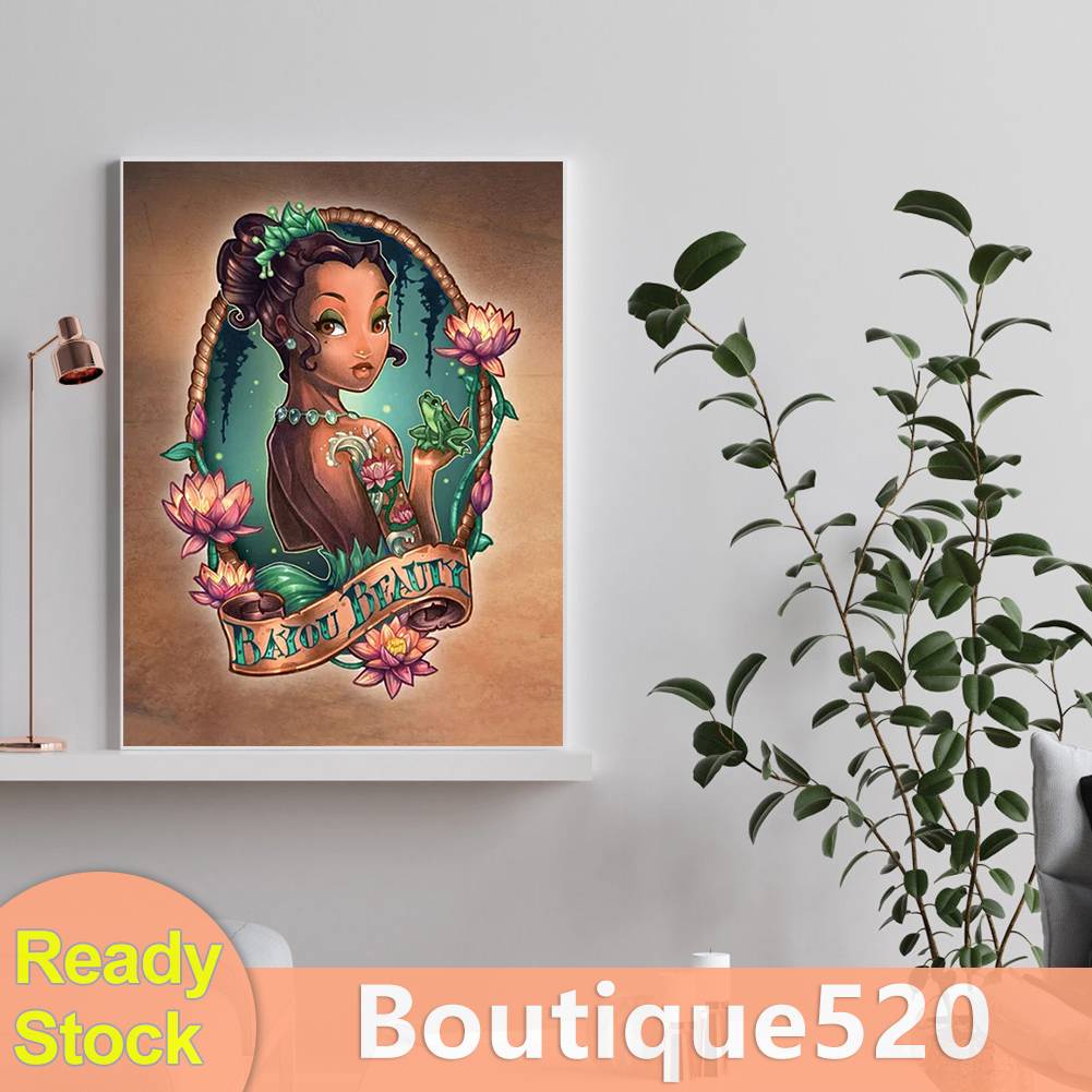 ภาพวาดปักเพชร-ทรงกลม-ลายเจ้าหญิงดิสนีย์-5d-diy-สําหรับตกแต่งบ้าน-boutique520-th