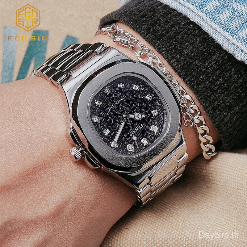 fensir-brand-watch-2030-นาฬิกาข้อมือควอตซ์แฟชั่น-สายแสตนเลส-หน้าปัดแสดงปฏิทิน-สําหรับนักเรียน