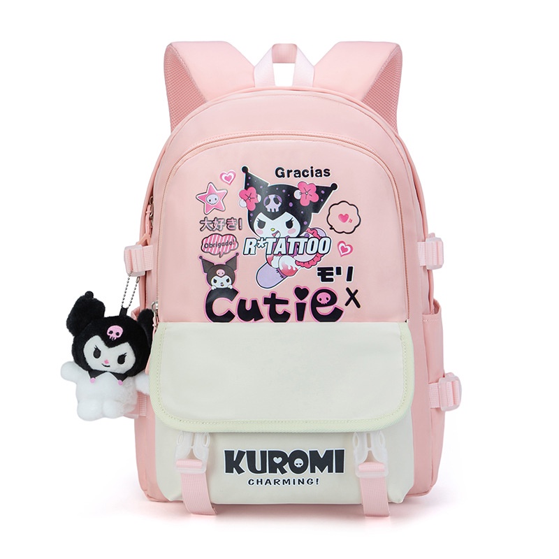 kuromi-กระเป๋าเป้สะพายหลัง-กระเป๋านักเรียน-น่ารัก-ความจุขนาดใหญ่-สําหรับเด็กผู้หญิง