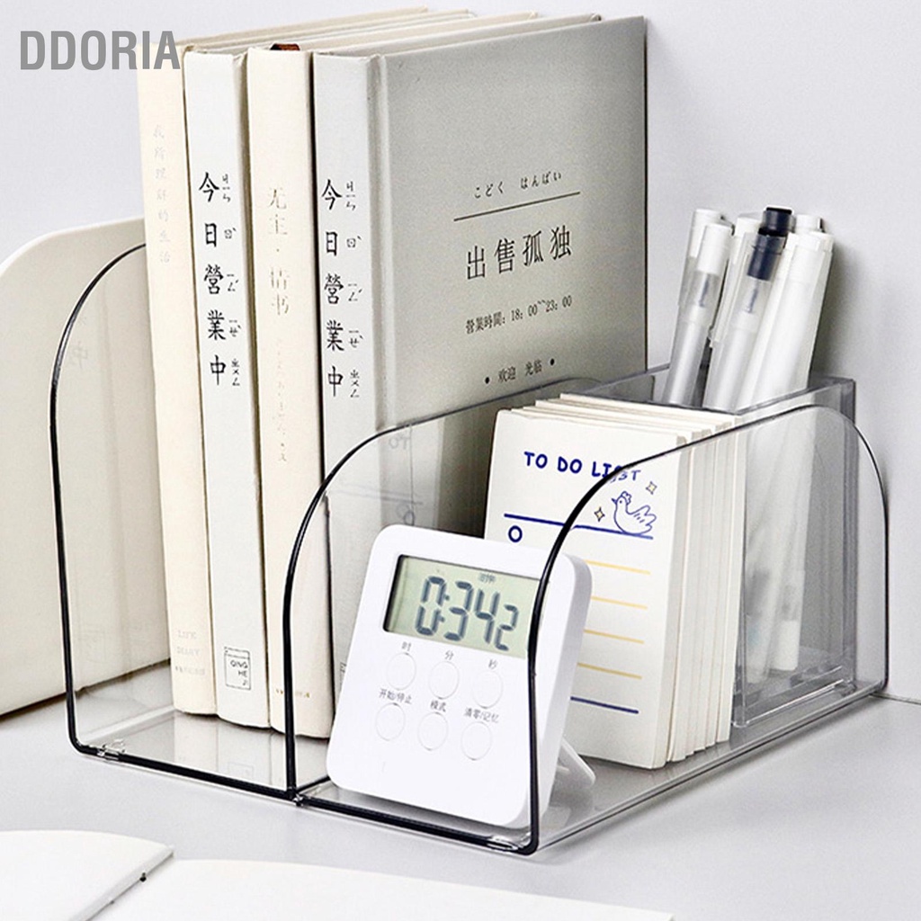 ddoria-หนังสือตั้งโต๊ะสิ้นสุดชั้นวางจัดเก็บหนังสือตั้งโต๊ะ-ออแกไนเซอร์-แฟ้มตั้งโต๊ะพลาสติก-ชั้นวางหนังสือ