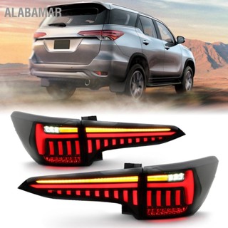 ALABAMAR ไฟท้าย LED ประกอบเลนส์ควันไฟเลี้ยวแบบไดนามิกเหมาะสำหรับ Fortuner 2016-2019