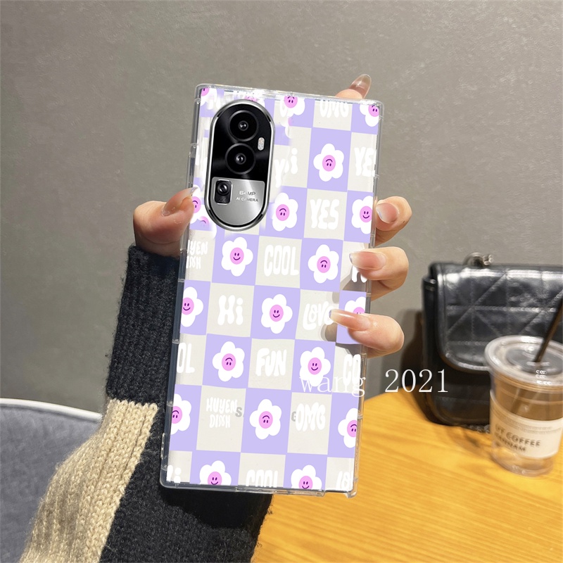 พร้อมส่ง-ใหม่-เคสโทรศัพท์มือถือ-ซิลิโคนนิ่ม-ใส-ลายดอกไม้-ภาษาอังกฤษ-และหมากรุก-สําหรับ-oppo-reno10-pro-plus-5g-reno-10-reno10pro-oppo-a78-4g-2023