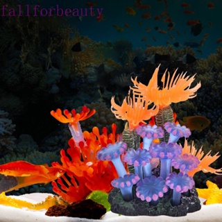 FALLFORBEAUTY ปะการังเทียมเหมือนจริง 2023 ที่มีสีสัน เรซิน ซิลิโคน อุปกรณ์พิพิธภัณฑ์สัตว์น้ํา ปะการัง หิน แนวปะการัง