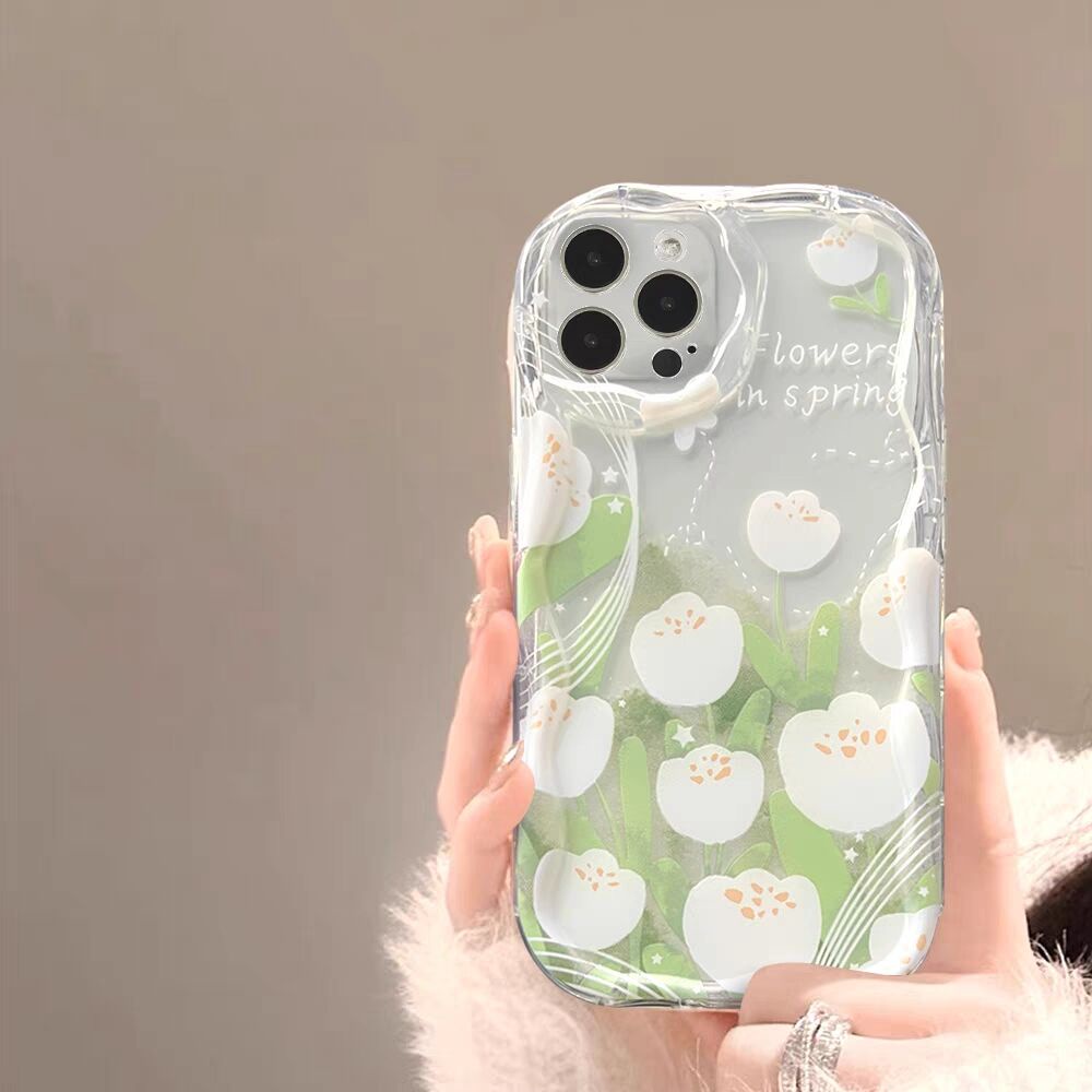 เคสโทรศัพท์มือถือนิ่ม-แบบใส-ลายดอกทิวลิป-สําหรับ-xiaomi-mi-11-12-lite-12t-poco-f3-f4-m3-m4-x3-x4-x5-gt-pro-nfc