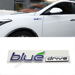 สติกเกอร์ตราสัญลักษณ์ สีฟ้า ดัดแปลง สําหรับตกแต่งด้านข้างรถยนต์ Hyundai Accent Sonata Kicks Reina