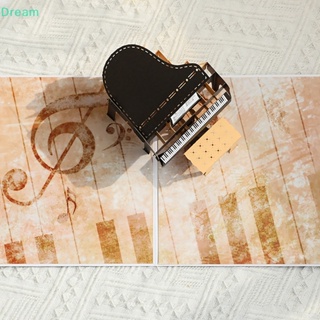 &lt;Dream&gt; การ์ดเปียโนป๊อปอัพ 3D พร้อมซองจดหมาย ลาย Thank You On Sale สําหรับของขวัญวันแม่ วันปีใหม่