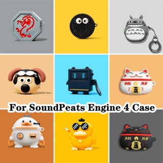 【Case Home】เคสหูฟัง แบบนิ่ม ลายการ์ตูน สําหรับ SoundPeats Engine 4 4