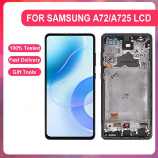 หน้าจอสัมผัส LCD A725 6.7 นิ้ว พร้อมกรอบ สําหรับ Samsung Galaxy A72 A72 4G QVZ5