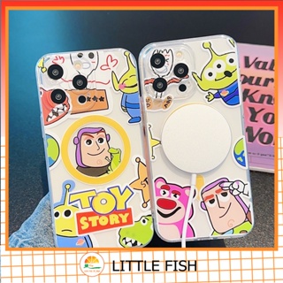 เคสโทรศัพท์มือถือ ซิลิโคนนิ่ม กันกระแทก ลาย Toy Story พร้อมแม่เหล็ก สําหรับ iPhone 14 Pro Max 13 12 11 Pro Max