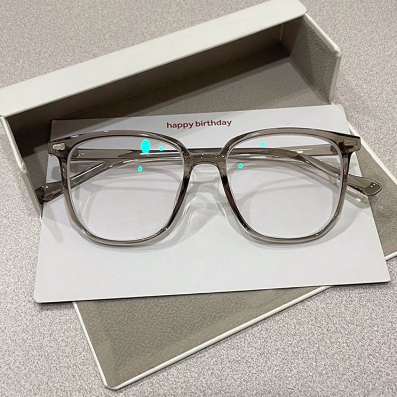 แว่นตาแฟชั่นเกาหลี-spec-กรอบแว่นใส-พลาสติก-แก้ว-cermin-mata-ป้องกันแสงสีฟ้า