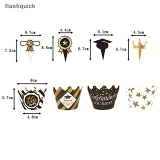 Flashquick ลูกโป่งกลิตเตอร์ สีทอง สําหรับตกแต่งหน้าเค้ก คัพเค้ก