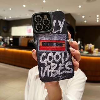 English audio tape protect Camera case for iphone 11 silicone cases for iPhone 14 13 12 เคสไอโฟน11 cases for girls 11Pro max เคสไอโฟน xsmax xr xs  7 8 plus se2020 se2023 cover