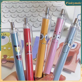 ❀ ปากกาเจลพิมพ์ลายการ์ตูน 0.5 มม. Spongebob Starfish Pressure Pen Kawaii สเตชันเนอรีของขวัญ