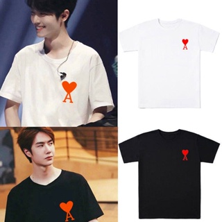  เสื้อยืด {vo}เสื้อยืดแฟชั่นฤดูร้อนสำหรับผู้ชายAMI WangYiBo  XiaoZhanเสื้อยืดผู้ชายและผู้หญิงผ้าฝ้ายแขนสั้นฤดูร้อนทุกการ