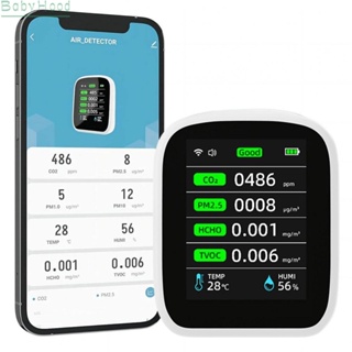 【Big Discounts】8-in-1 Indoor Air Quality Meter CO2 Detector WiFi Air Quality Monitor Tuya App#BBHOOD