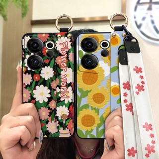 Dirt-resistant Anti-dust Phone Case For Tecno Camon20 Premier/CK9n flower Wrist Strap Phone Holder Anti-knock protective