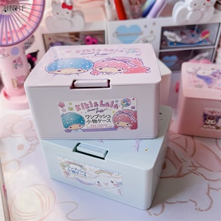 [BestBuyshop] กล่องเก็บเครื่องประดับ แหวน สร้อยคอ แบบพกพา ลาย Sanrio My Melody Cinnamoroll Kuromi